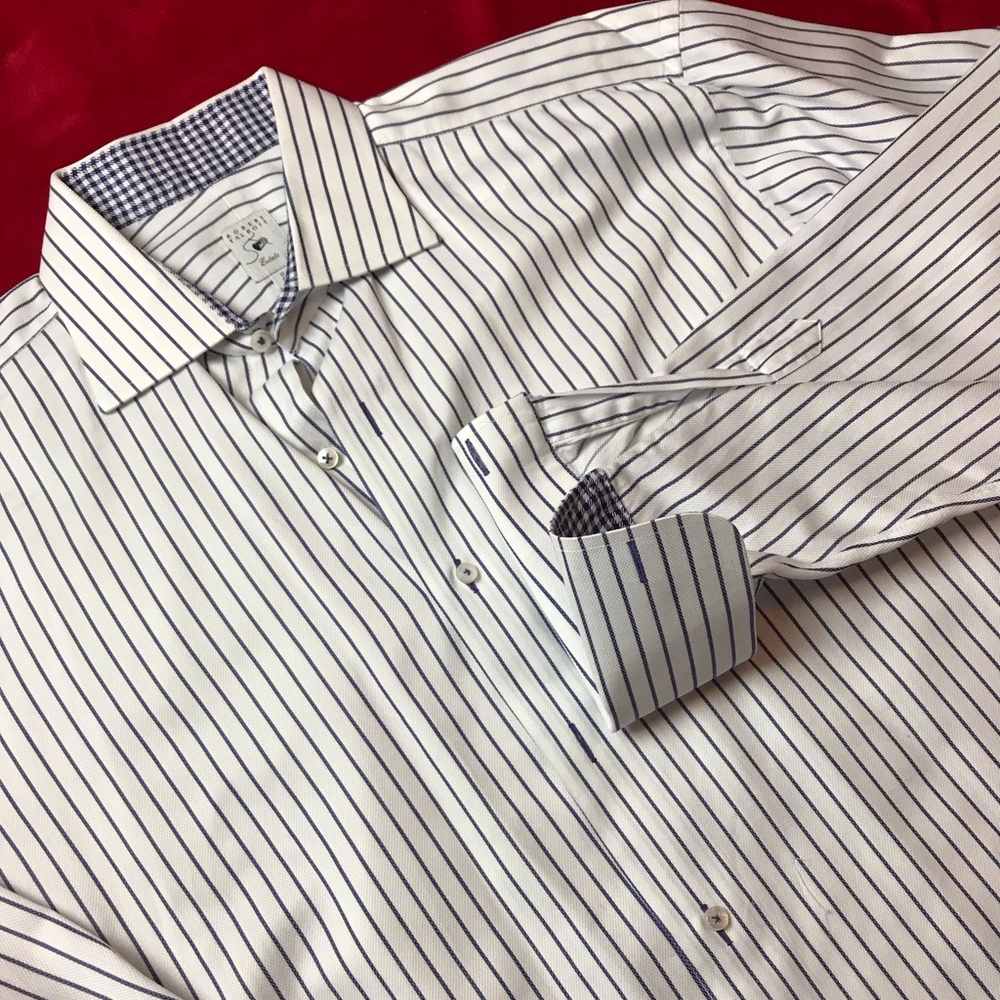 NWOT Robert Talbott flip cuff dress shirt 17